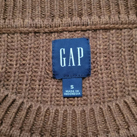 Gap Sweater 100% Cotton Cocoa Brown Crew Neck Size Small - Picture 3 of 6
